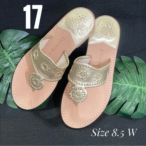 Jack Roger Leather Thong Sandals Whipstitch Hampton - Picture 13 of 14